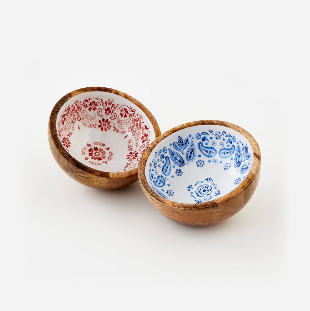 American Holiday Mango Wood Bowl, s/2