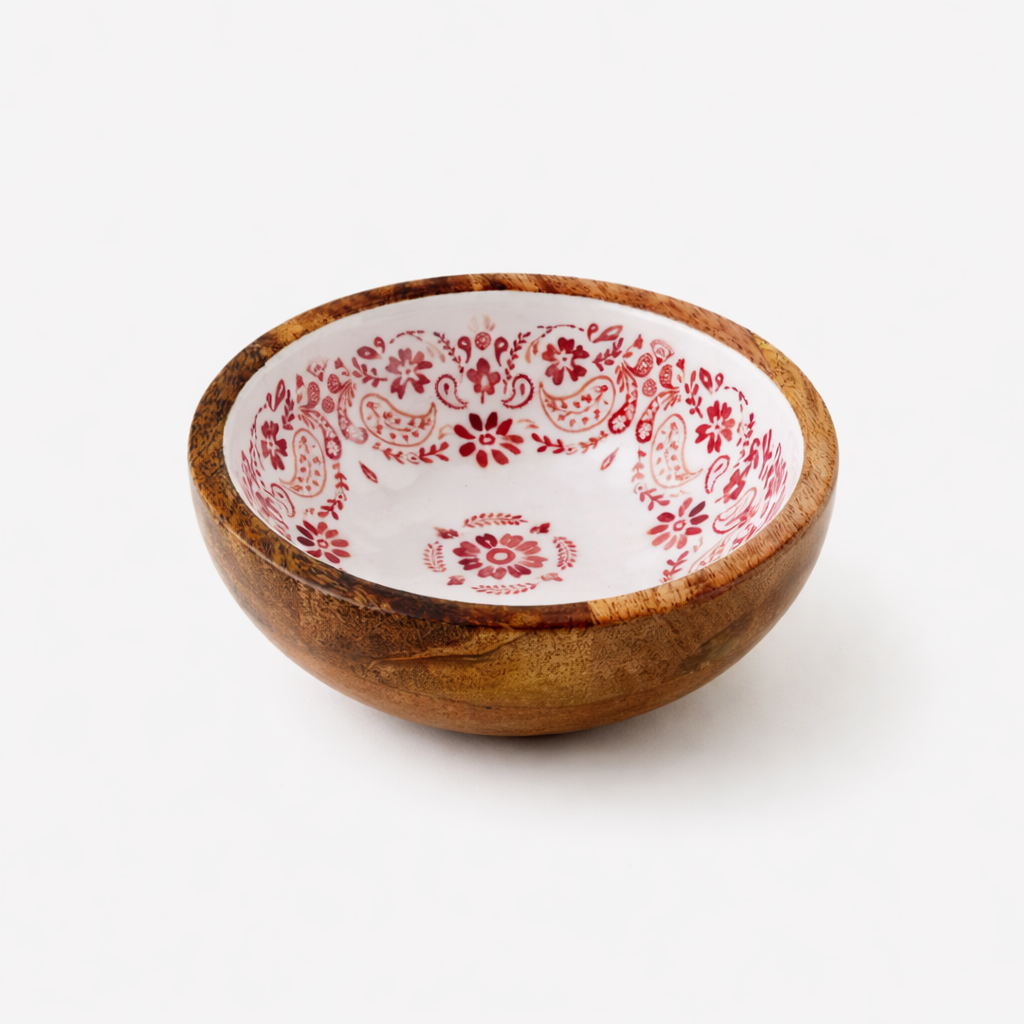 American Holiday Mango Wood Bowl, s/2