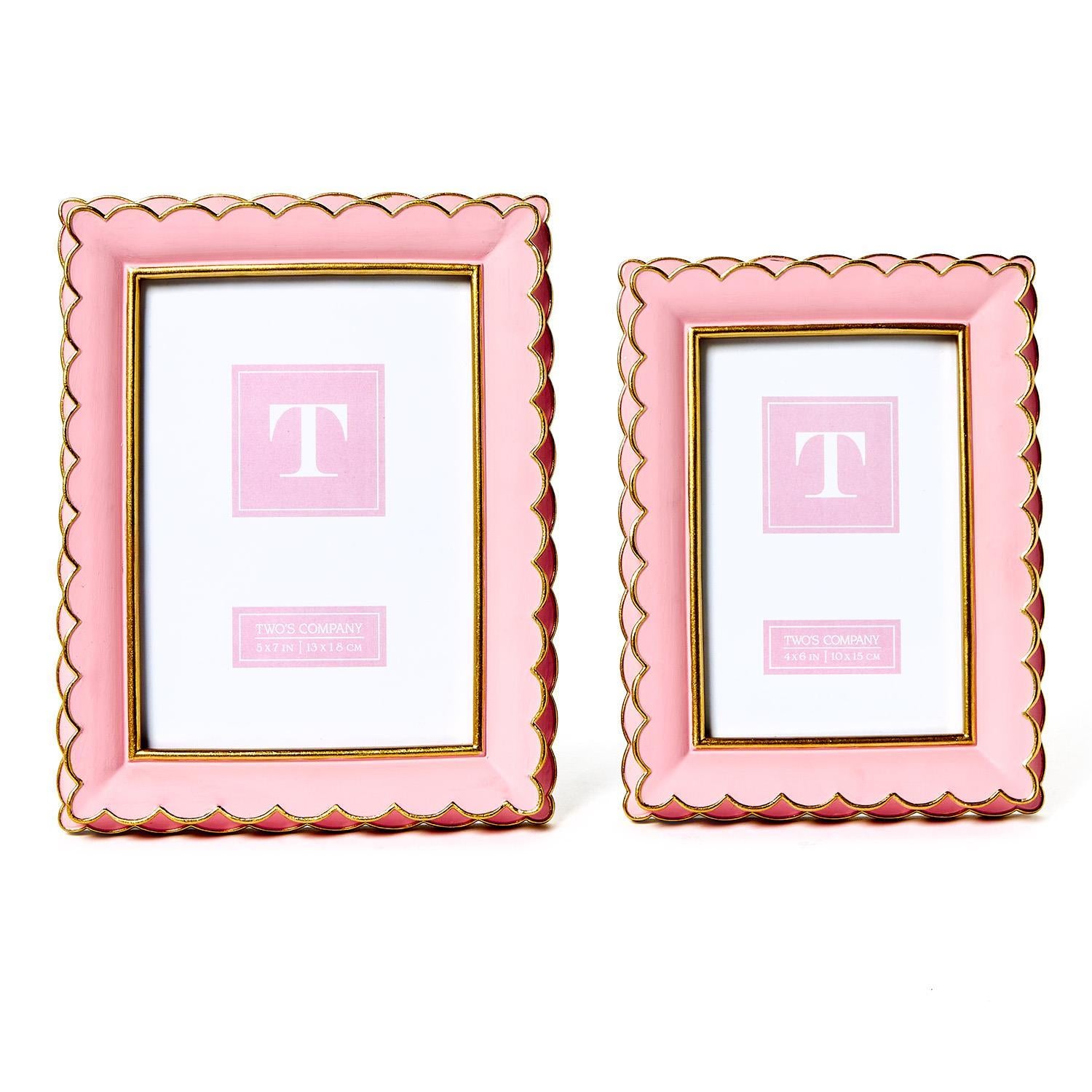 Pink Scalloped Frame (with art pictured)