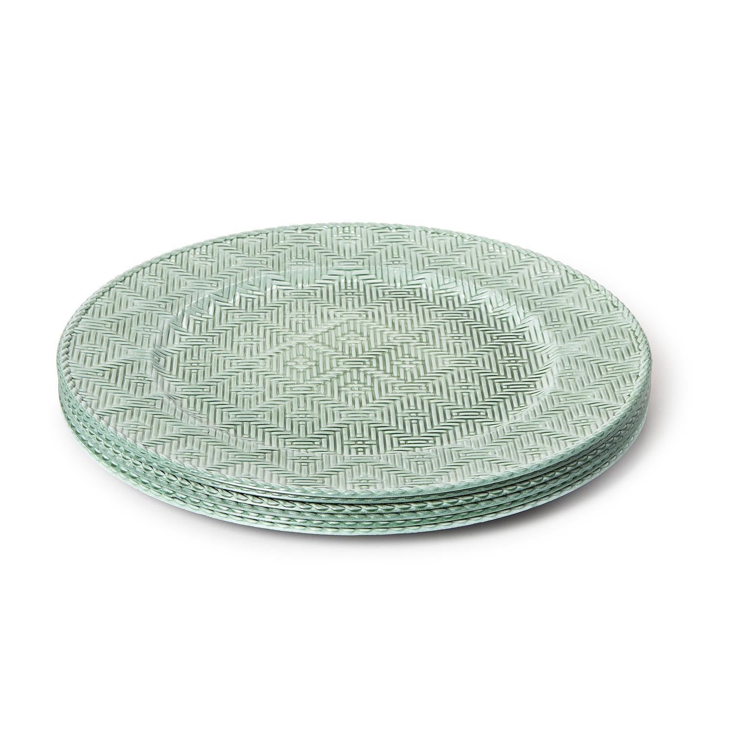 Rattan-Style Charger Plate, s/4