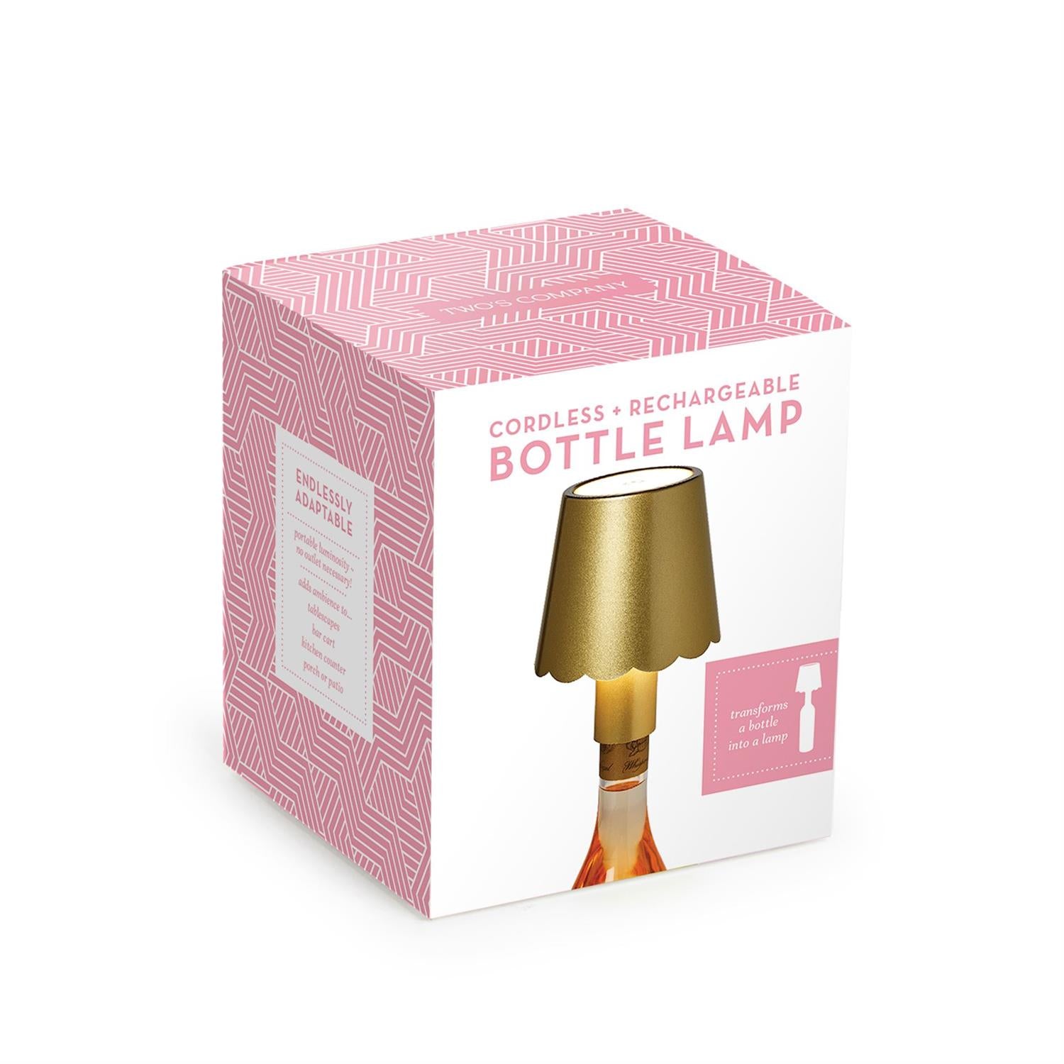 LED Gold Lampshade with Bottle Stopper