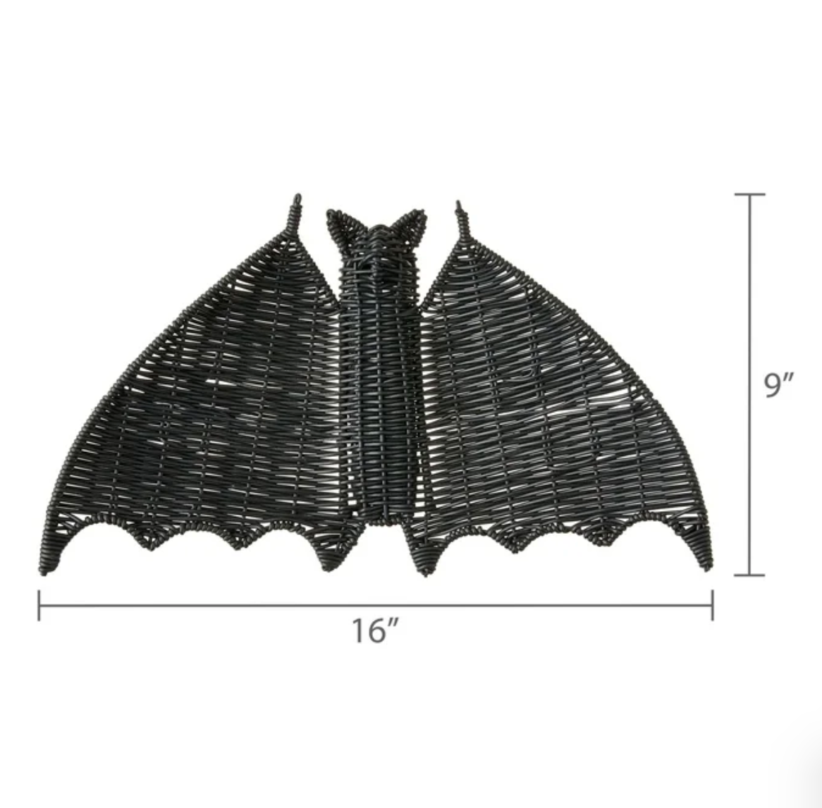 Woven Bat, Black, 9.25"