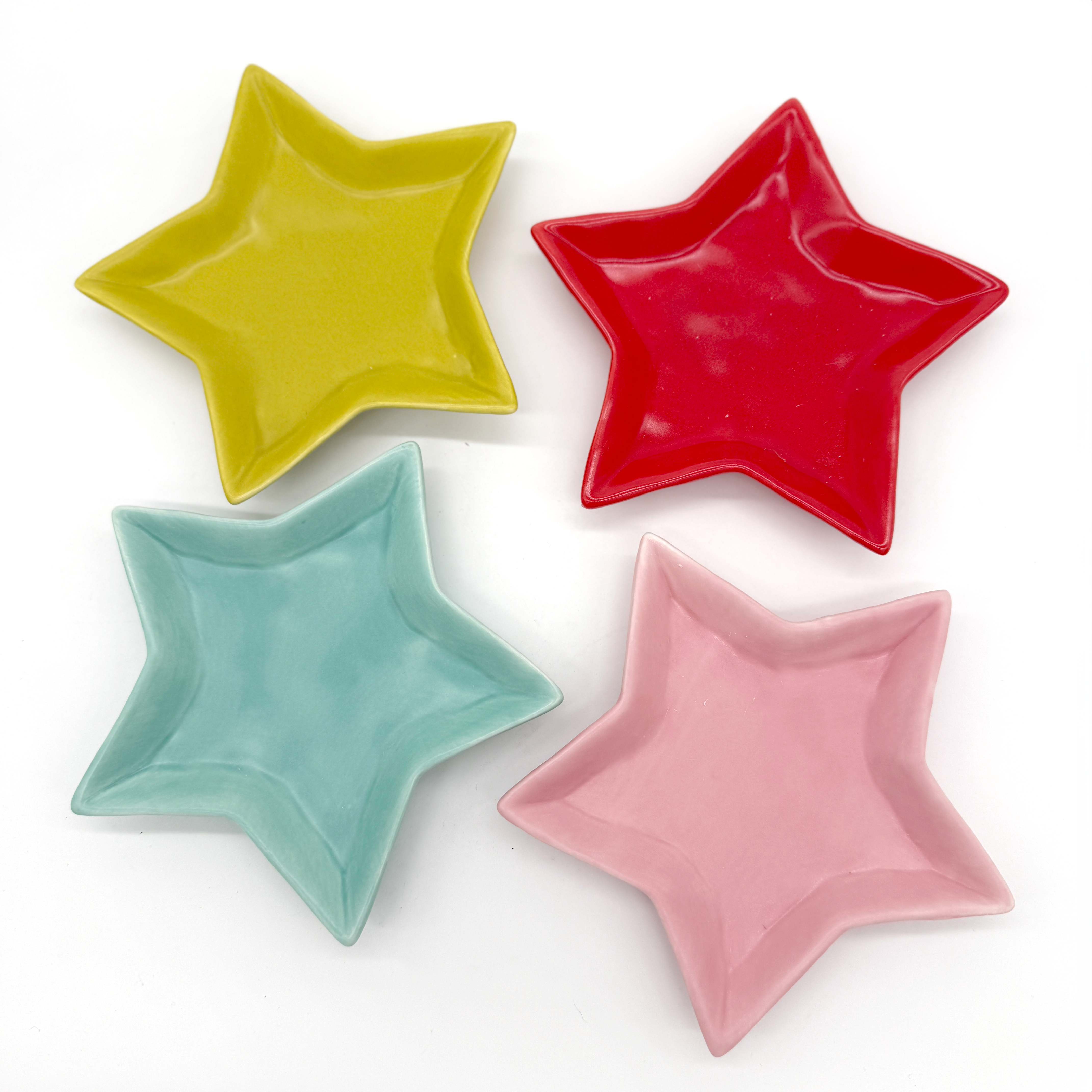 Stoneware Star Dishes S/4