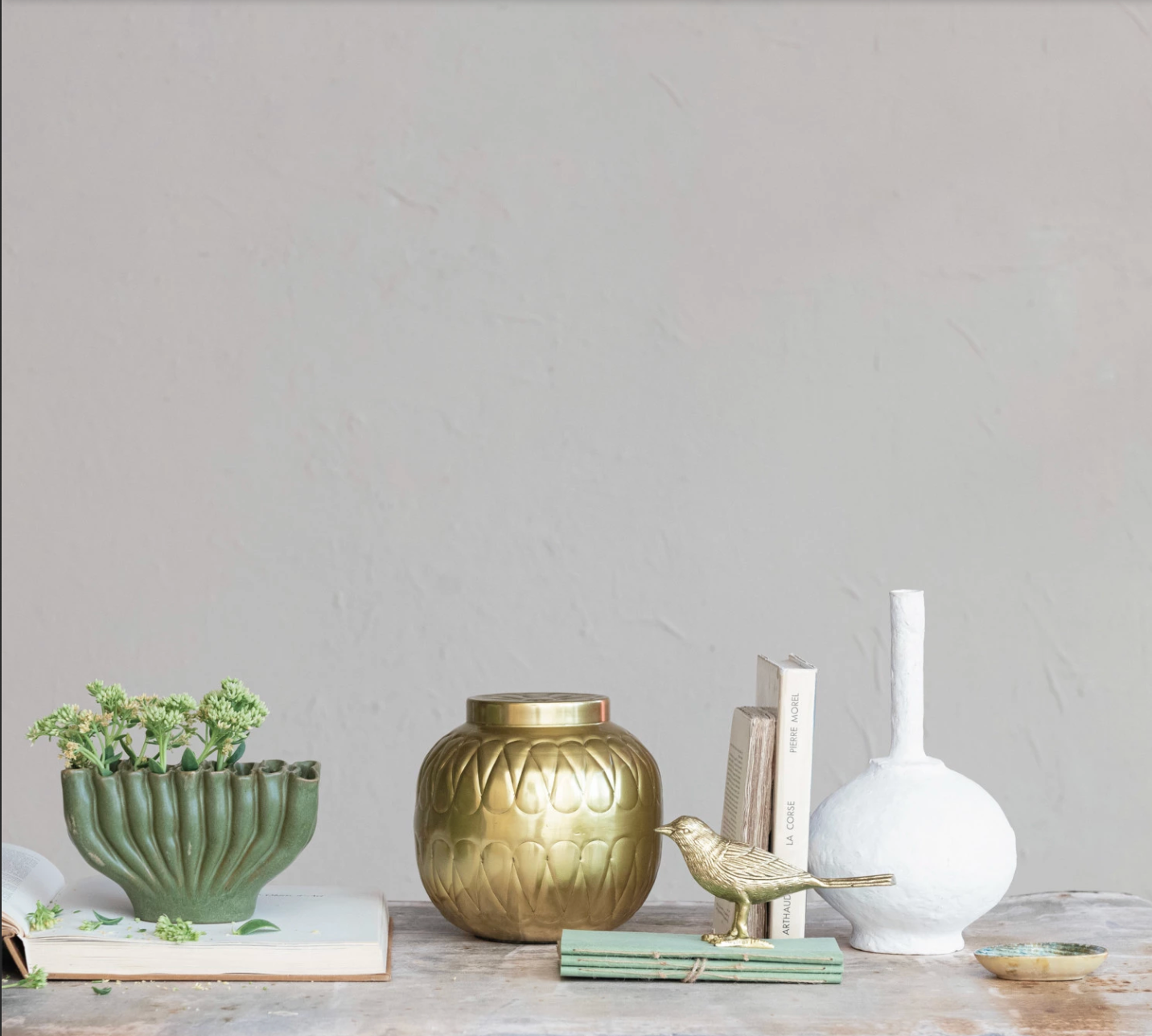 Handmade Paper Mache Taper Vase