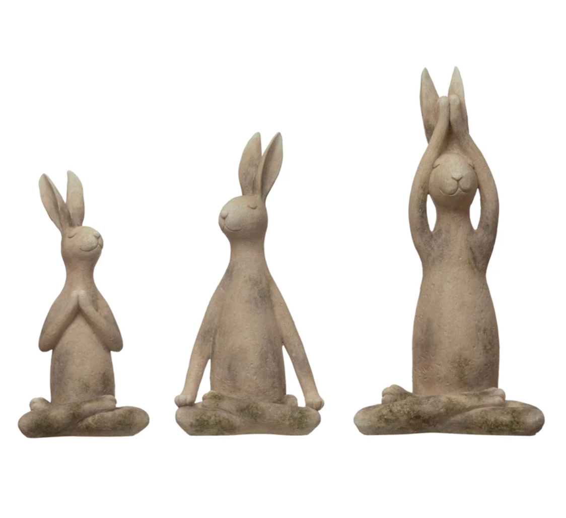 Resin Yoga Rabbit Figurine