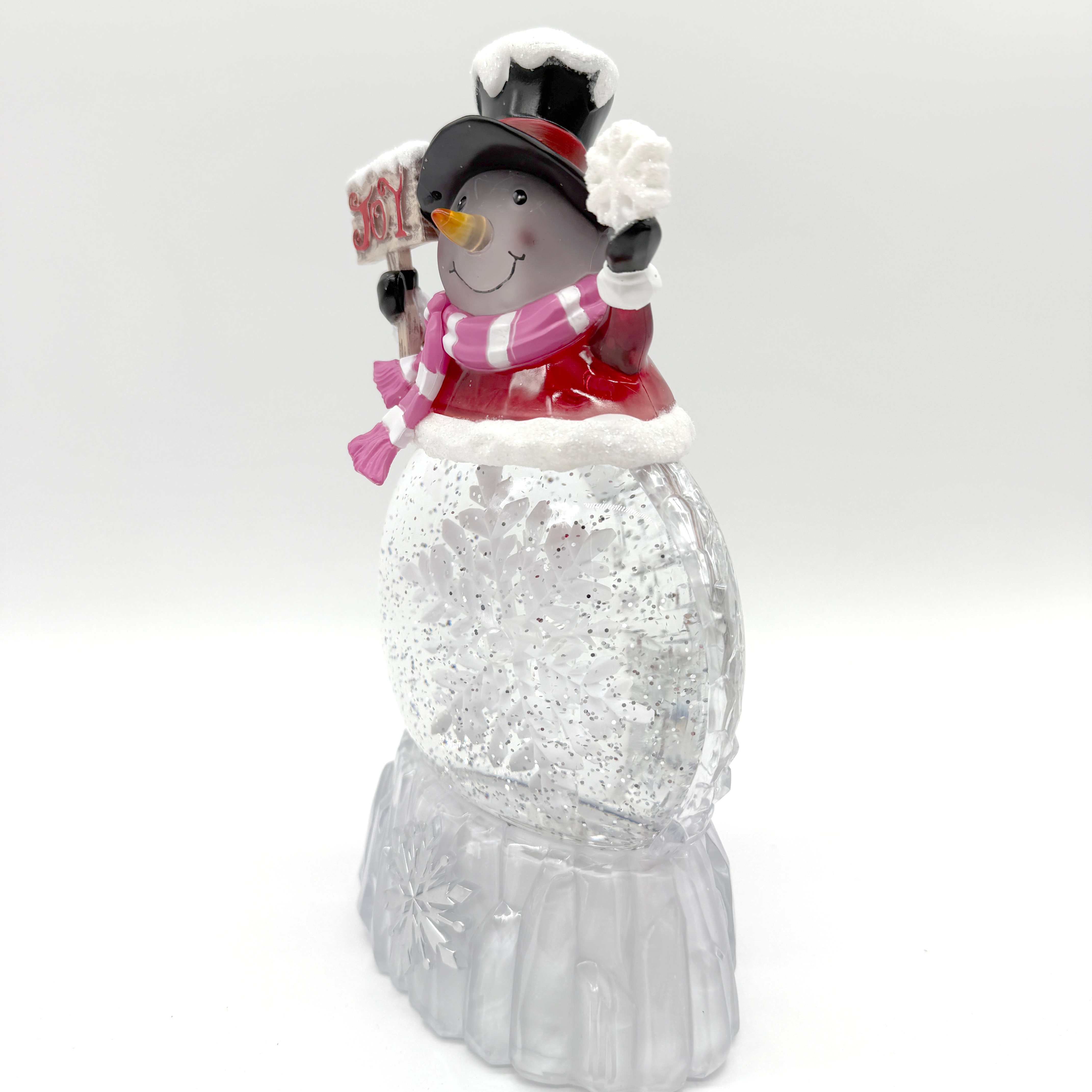 SPINNING WATER GLOBE SNOWMAN