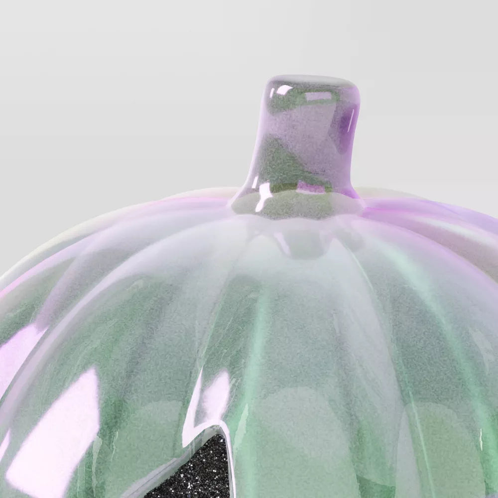 Iridescent Pumpkin Decor Figurine
