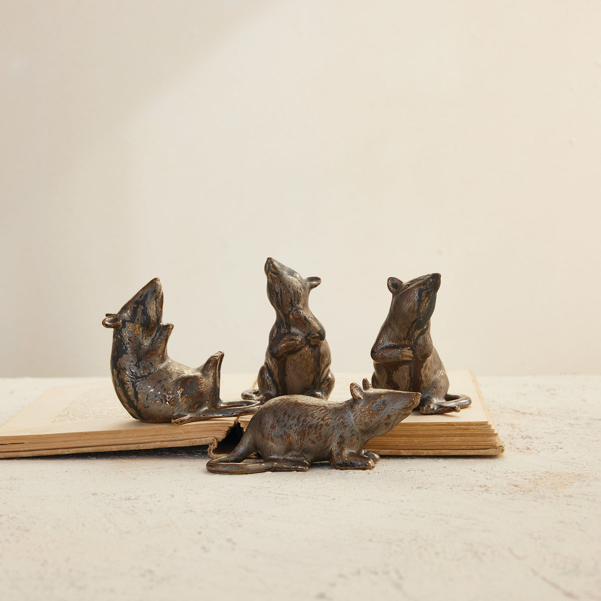 Stoneware Rat s/2