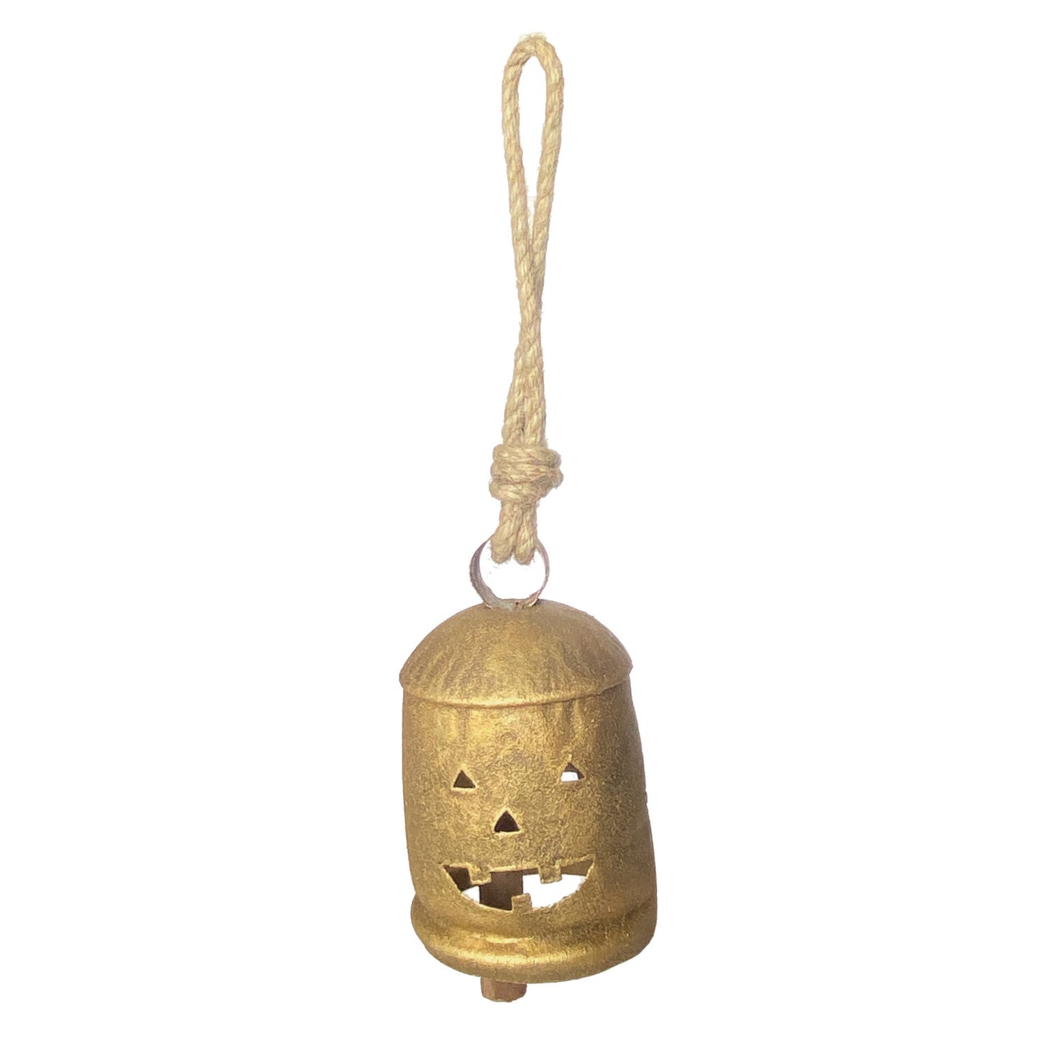 Metal Bell with Jack-O-Lantern Cut-Out