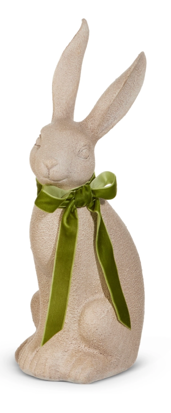 Concrete Rabbit with Bow (14.5")