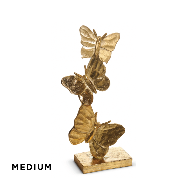 Gilded Stacked Butterflies