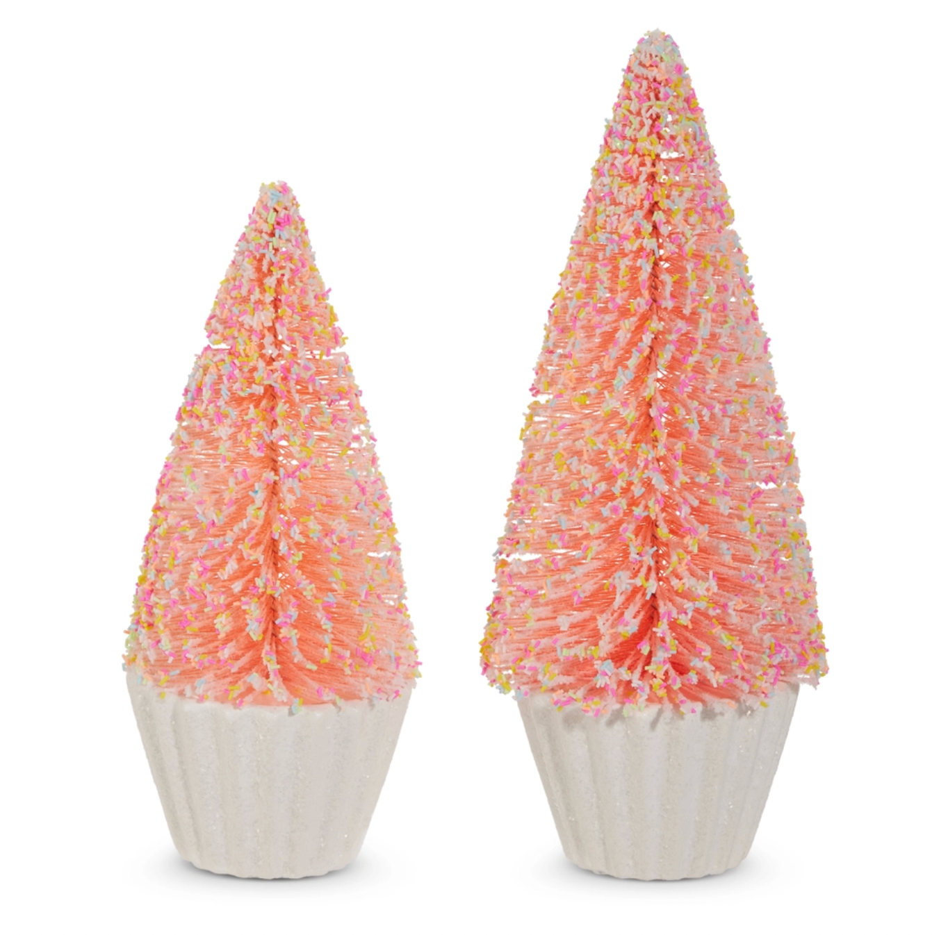 Sprinkle Bottle Brush Trees, s/2