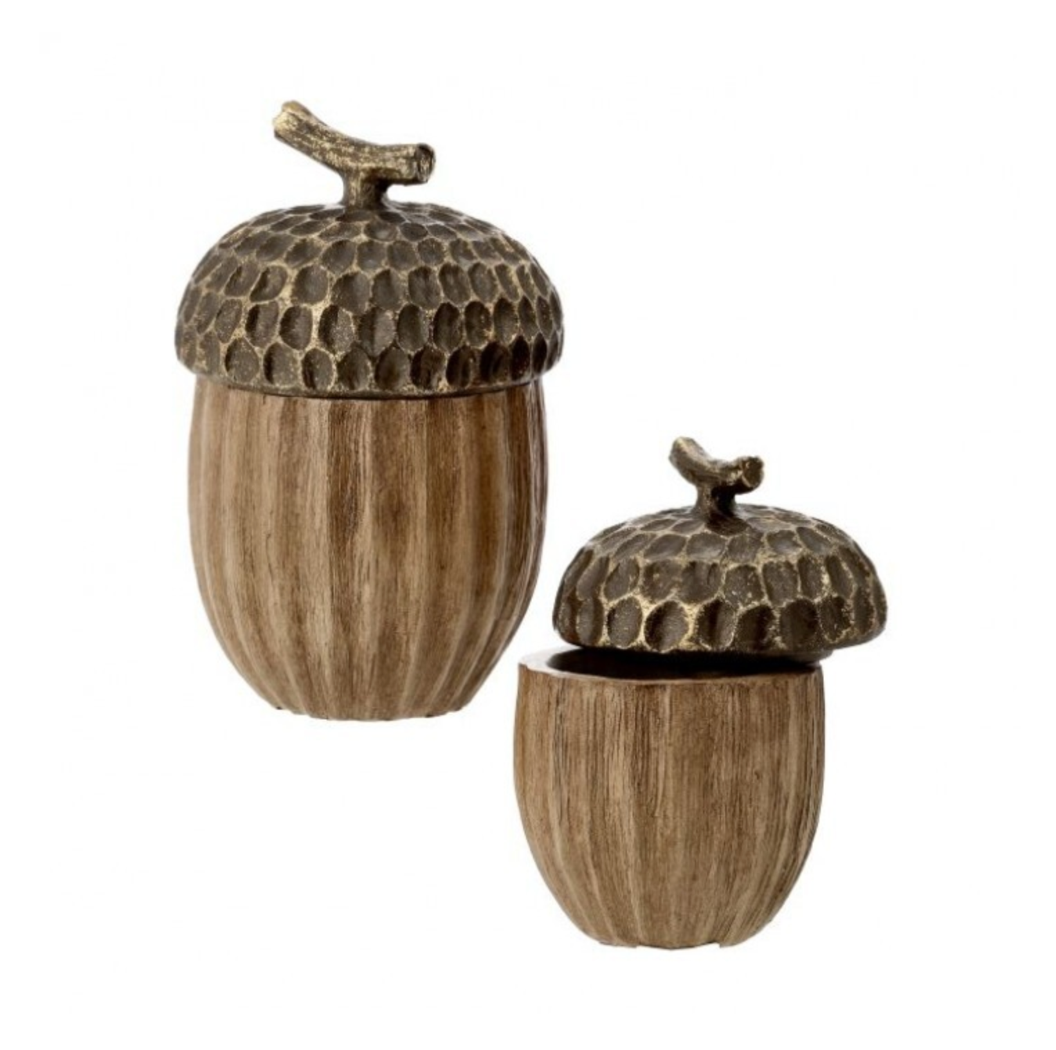 6-7.5" RESIN ACORN JARS SET/2