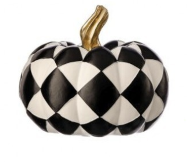 6" Resin Harlequin Pumpkin
