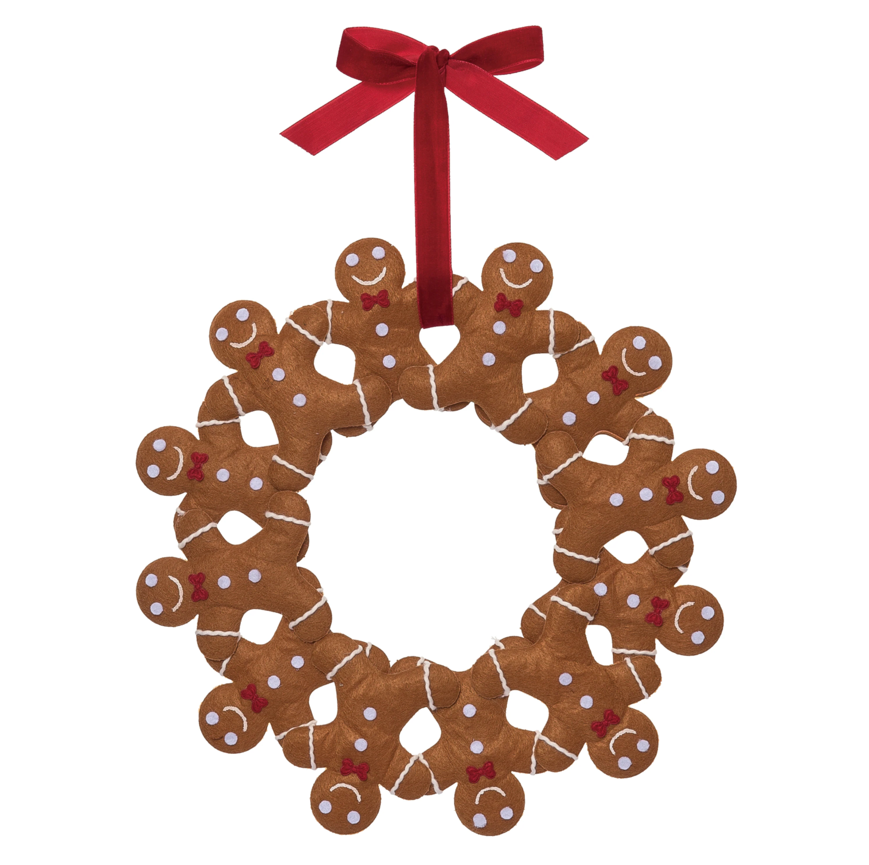 FELT GINGERBREAD WREATH