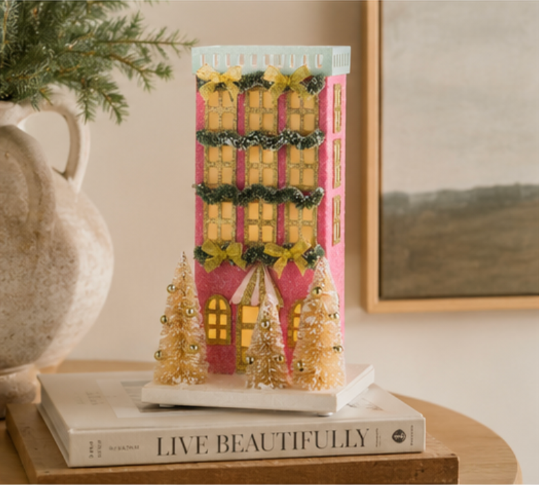 Multicolored Paper House (10.25")