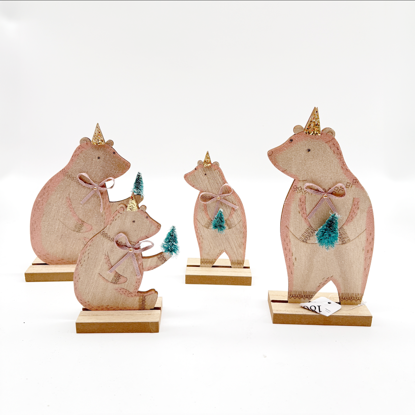 Bear with Tree – Set of 4 (5.5"–8.5")