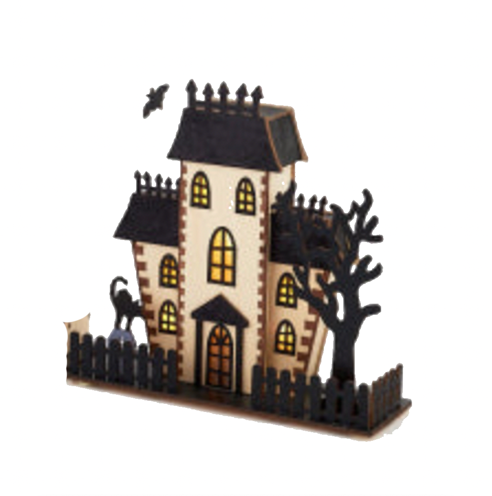 Lighted Haunted House set of 3 | 11"–13"