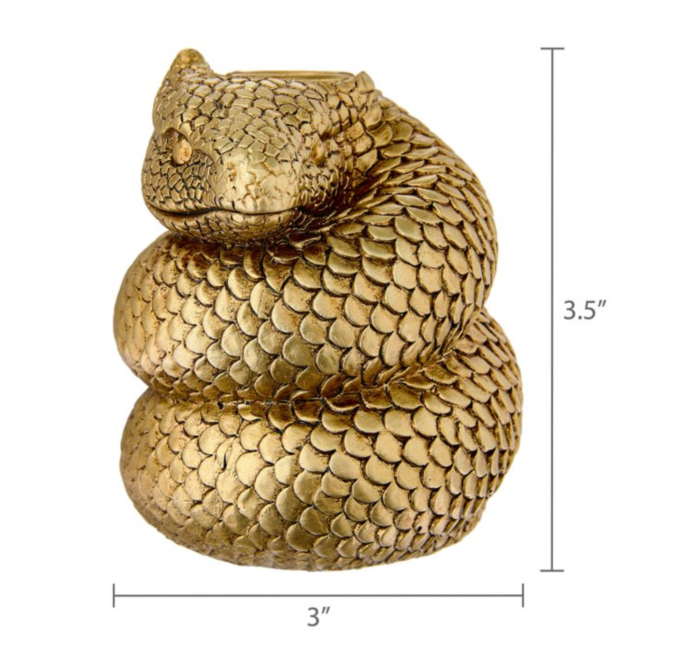 Snake Taper Candle Holder, 3.5"