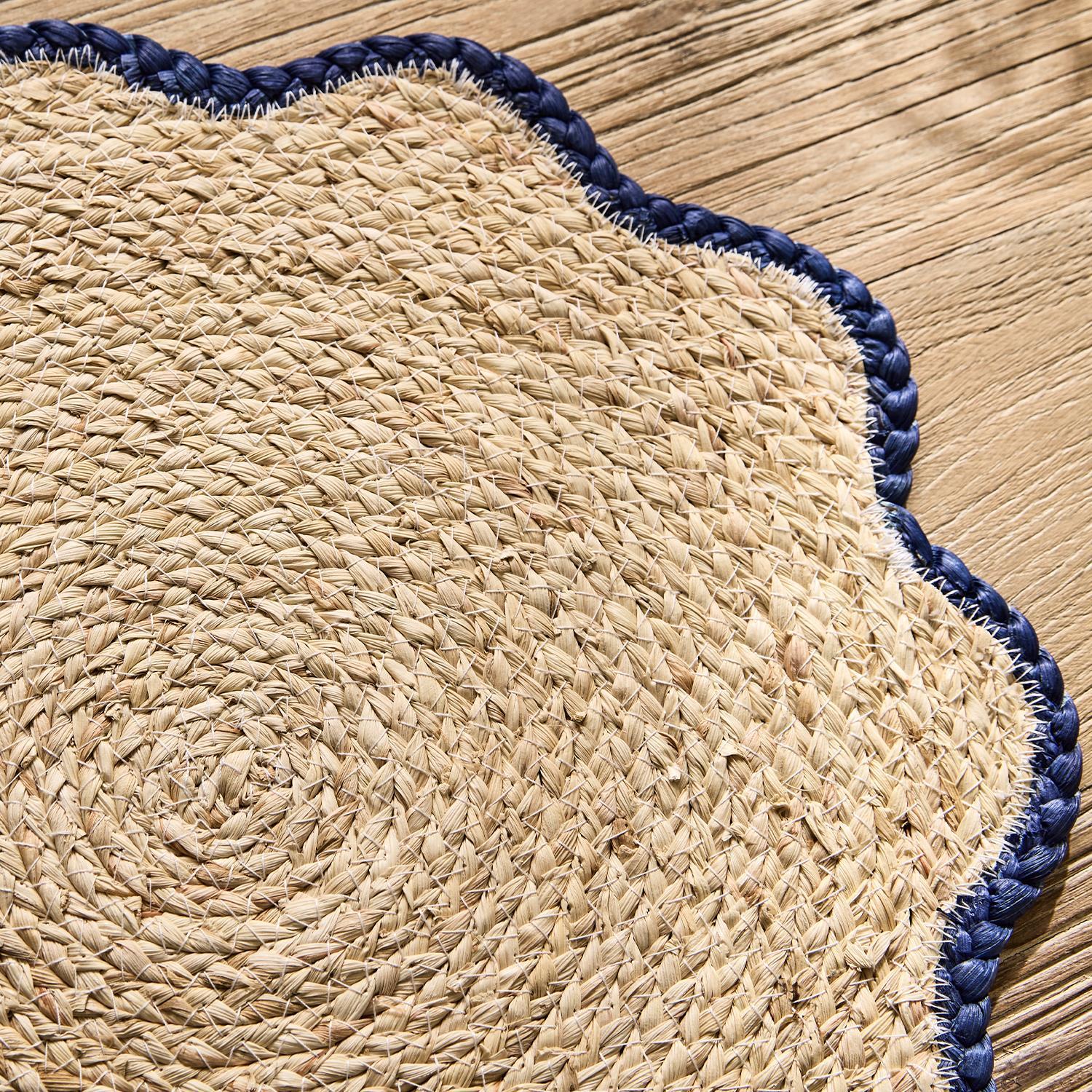Handwoven Scalloped Edge Placemats, s/4
