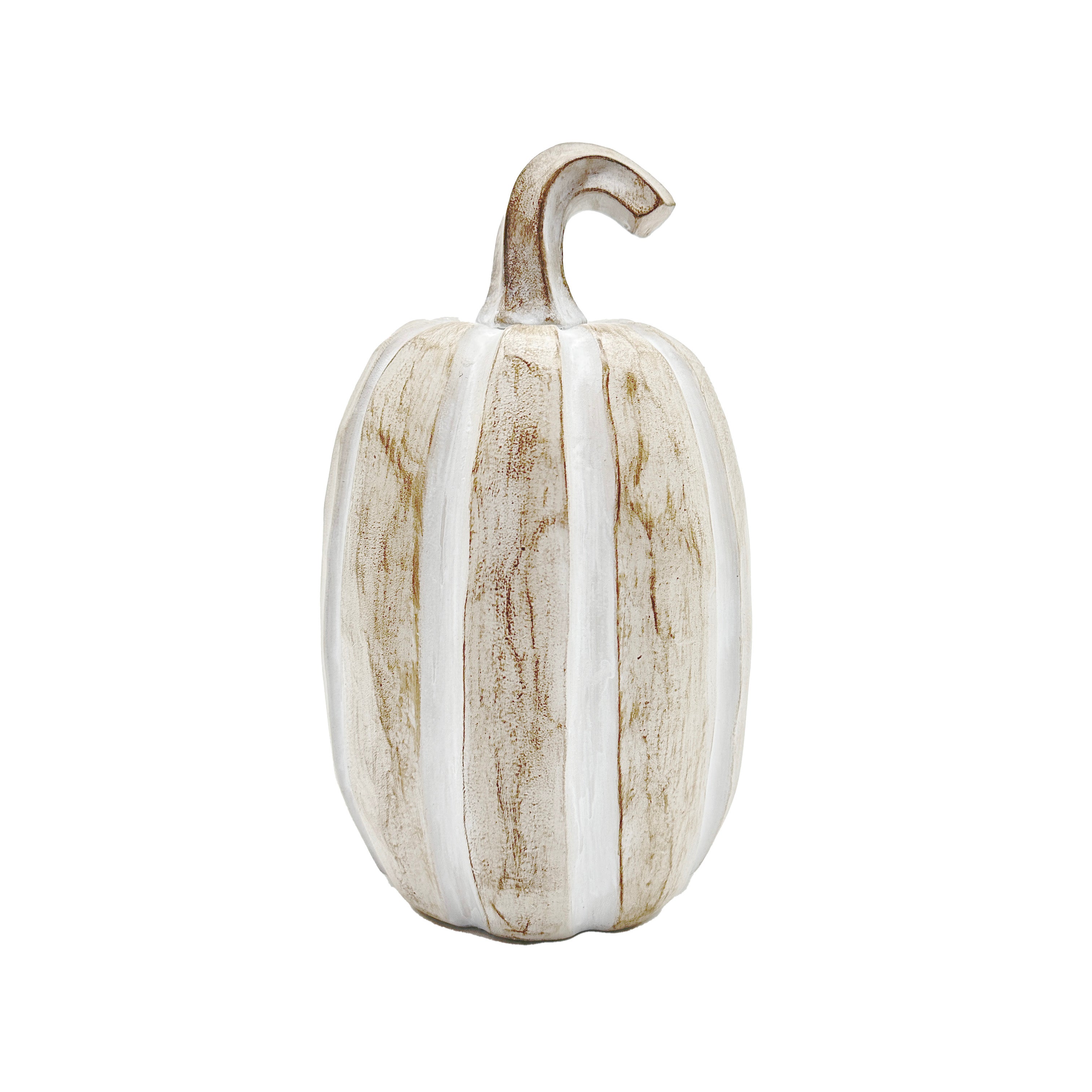 Whitewashed Decorative Pumpkin