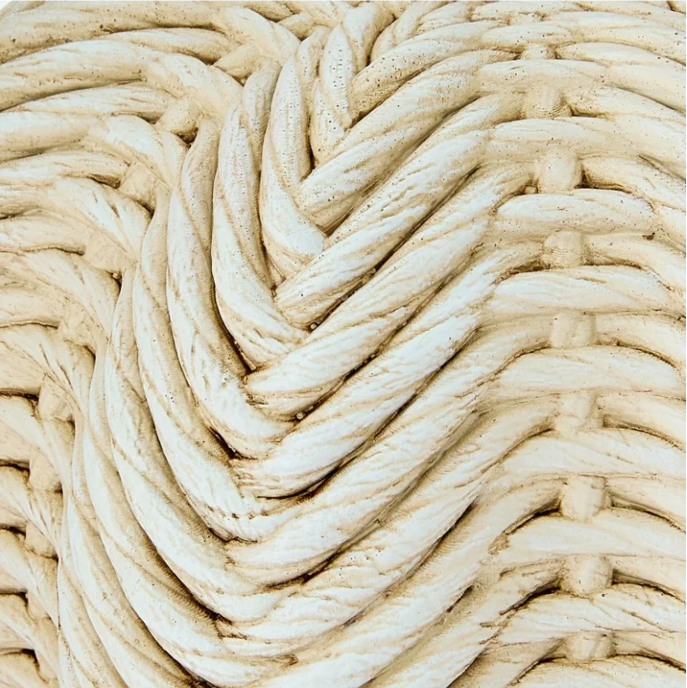 Woven-Texture Resin Pumpkin, 7.25"