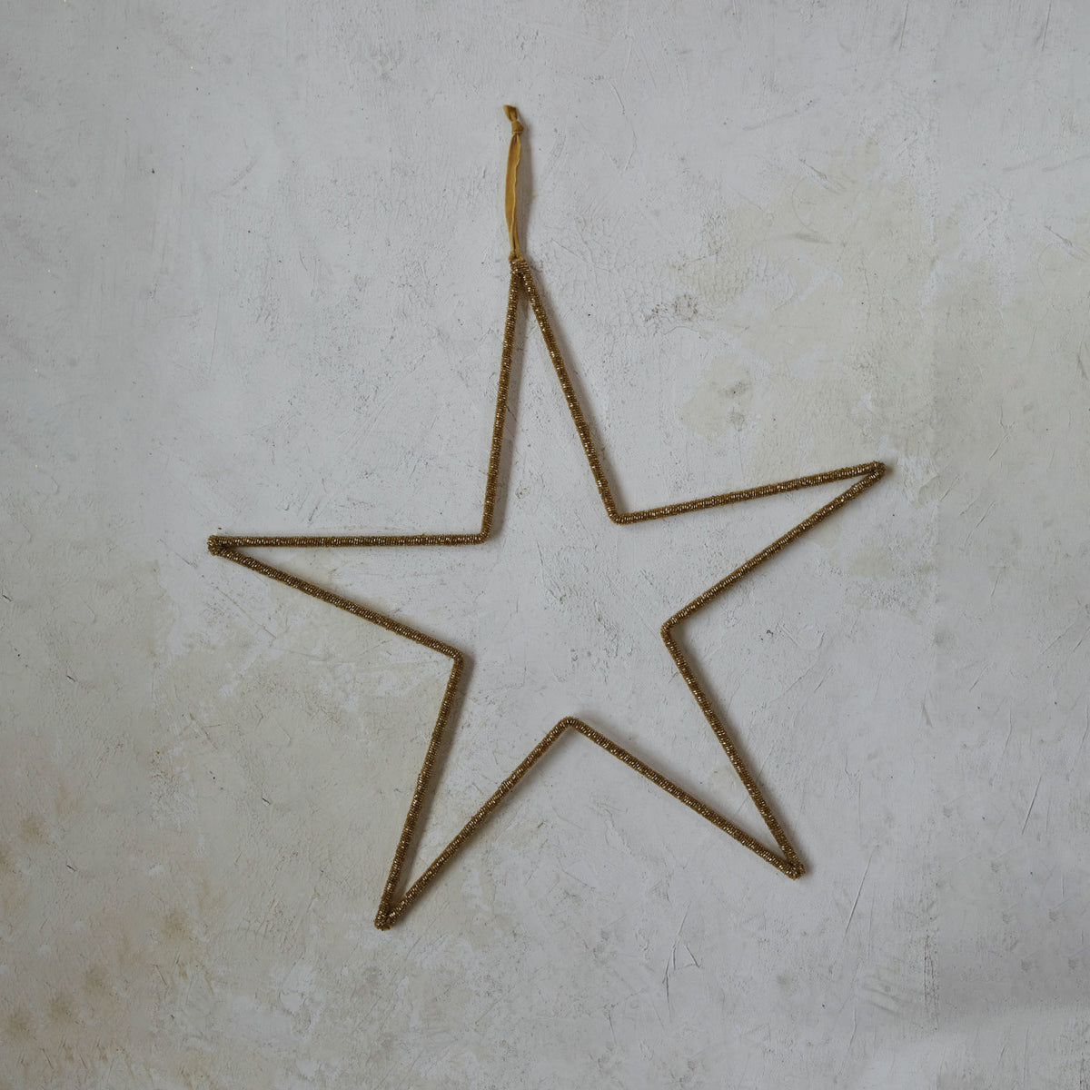 Hanging Metal & Glass Bead Star (20"W x 20"H)