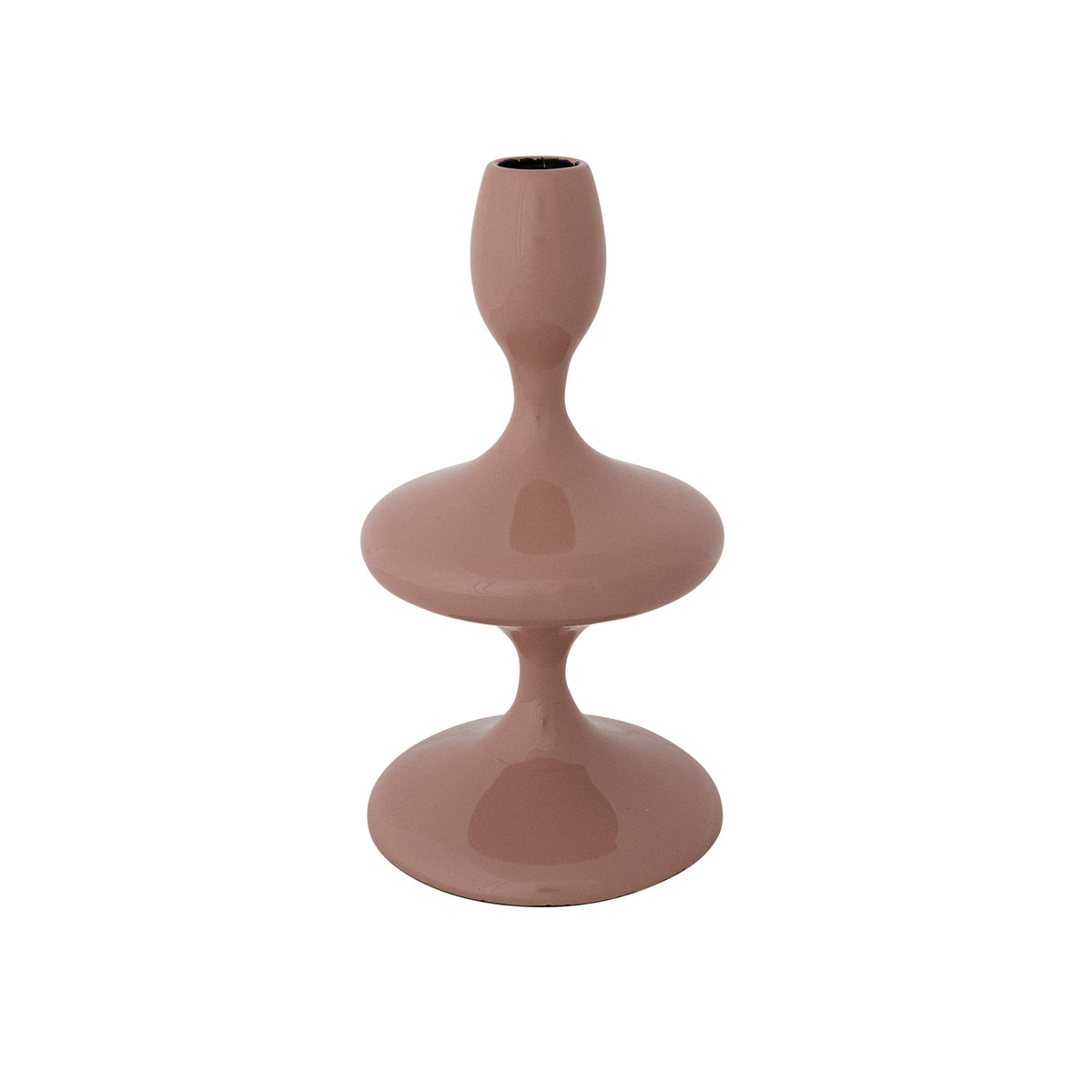 Enameled Taper Holder, Pink