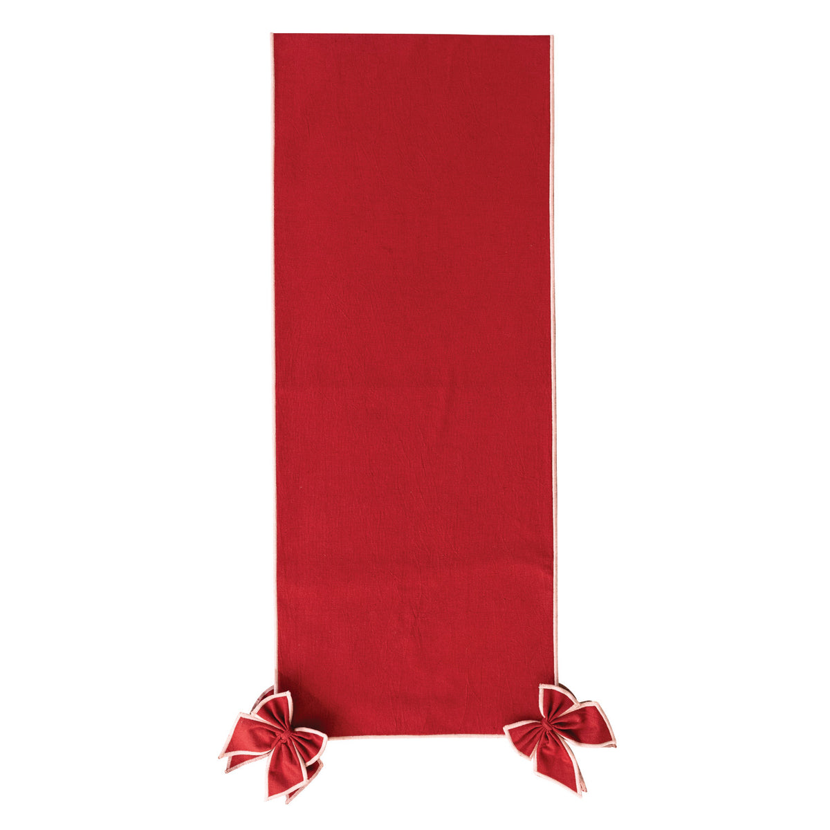 Table Runner with Detachable Bows, Red