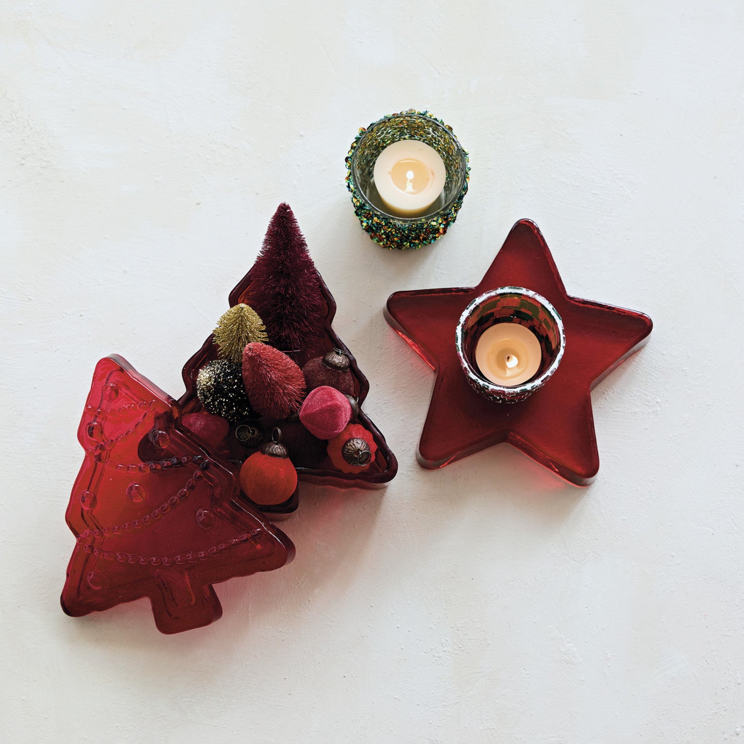 Pressed Glass Star Decor