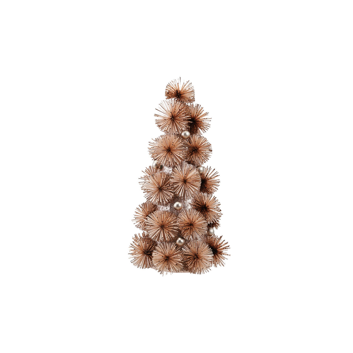 Tinsel Ball Tree with Glitter & Beads, Blush (Medium)