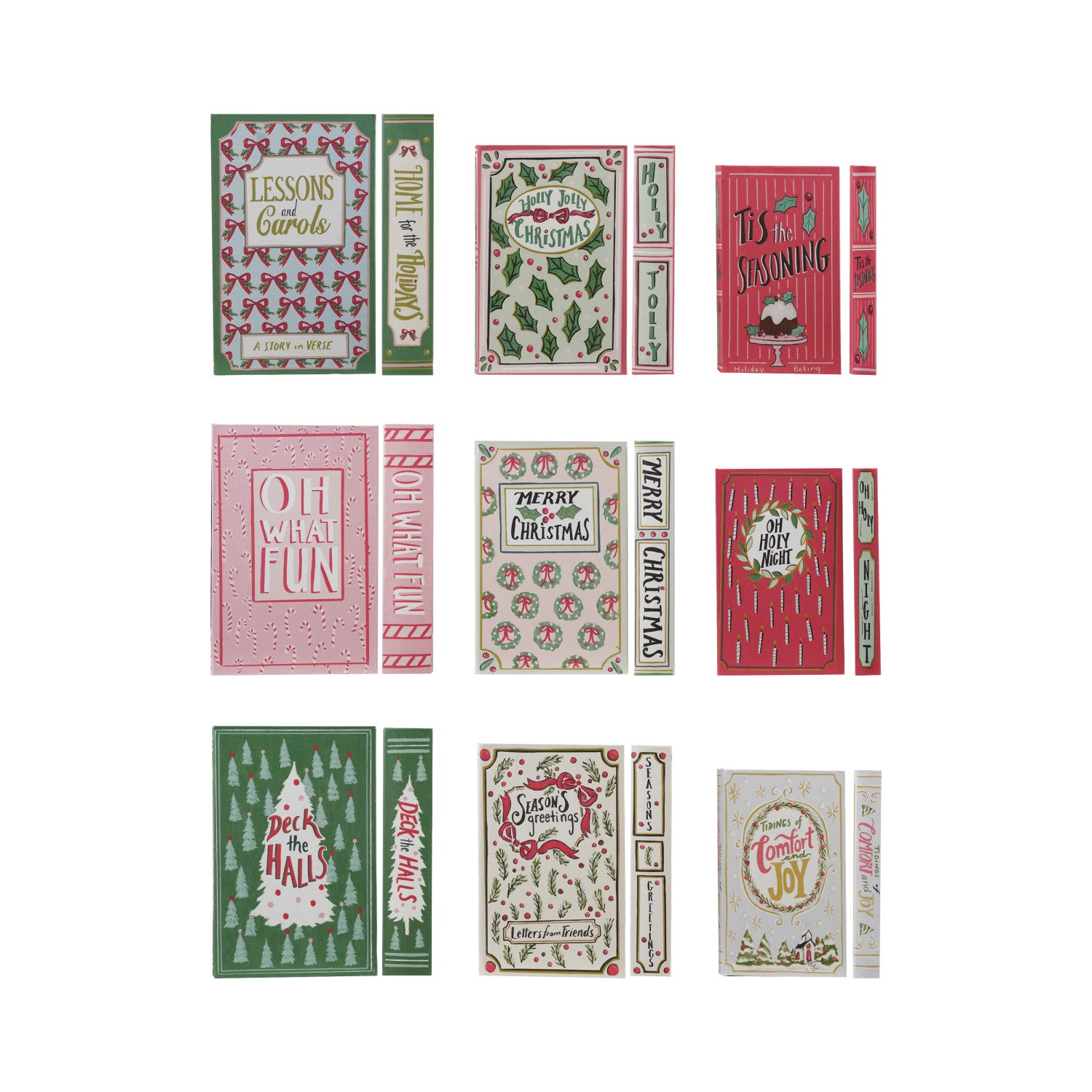 Christmas Book Storage Boxes (3 Styles), s/3