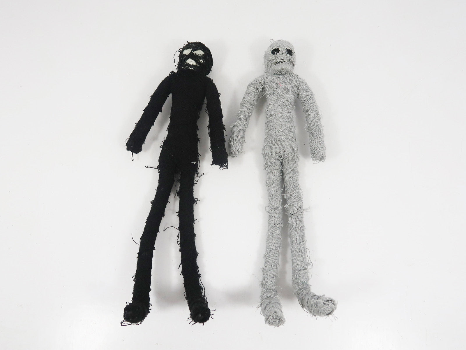 14.5" Fabric Mummy – Black & Gray