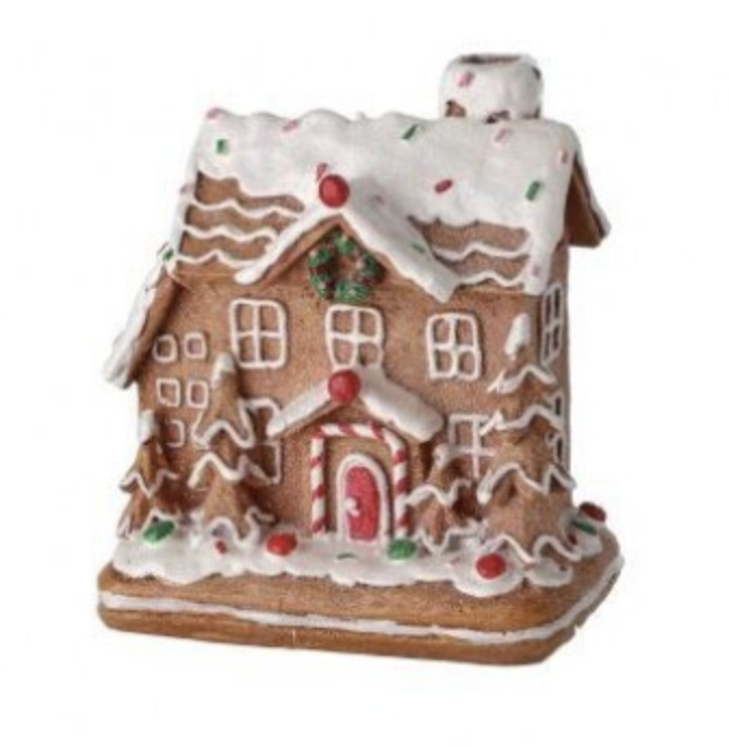 6" RESIN GINGERBREAD HOUSE