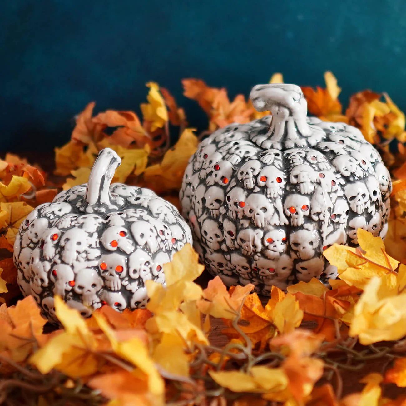 LED Skull Pumpkins