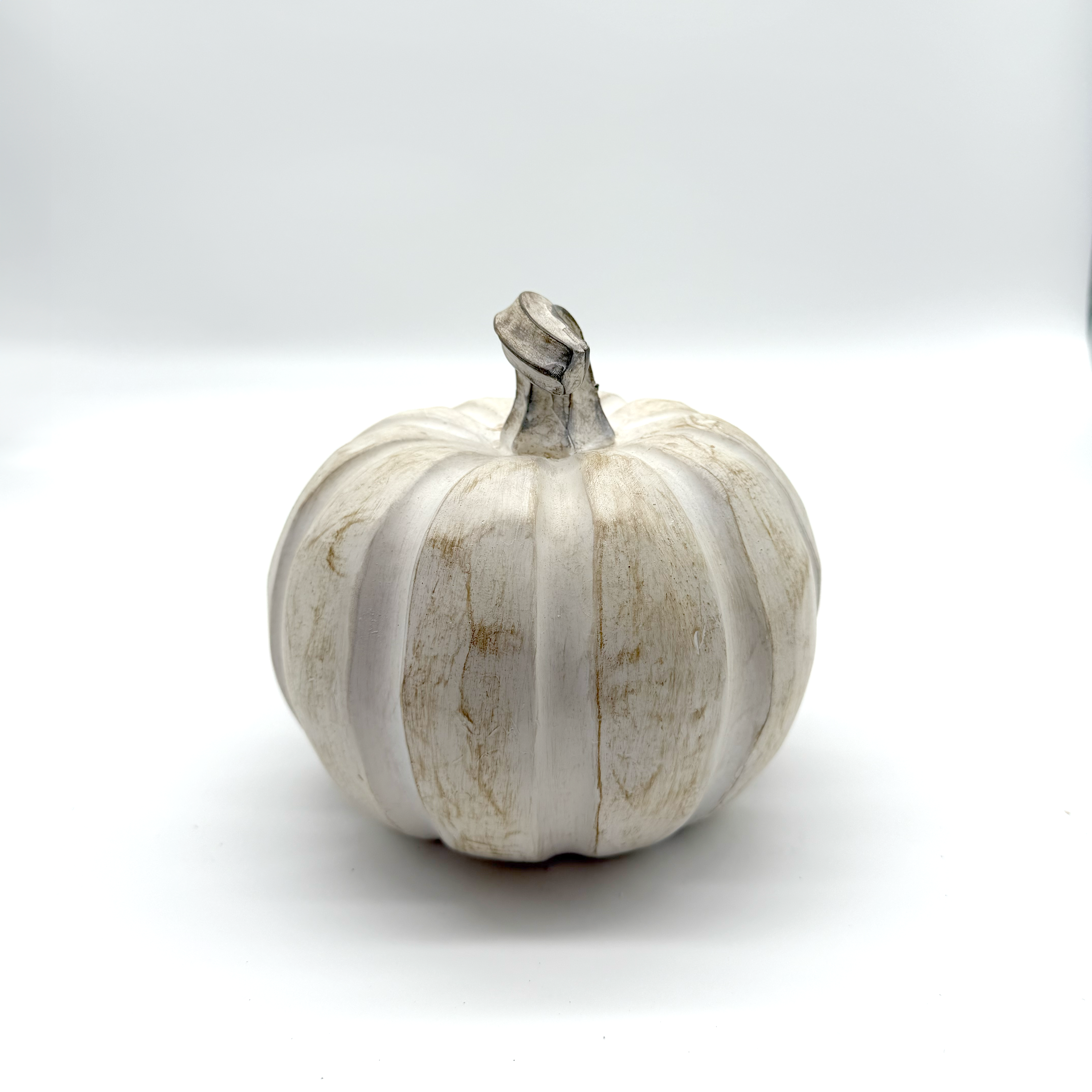 Whitewashed Decorative Pumpkin