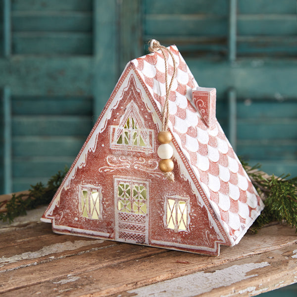 A-FRAME GINGERBREAD HOUSE LUMINARY