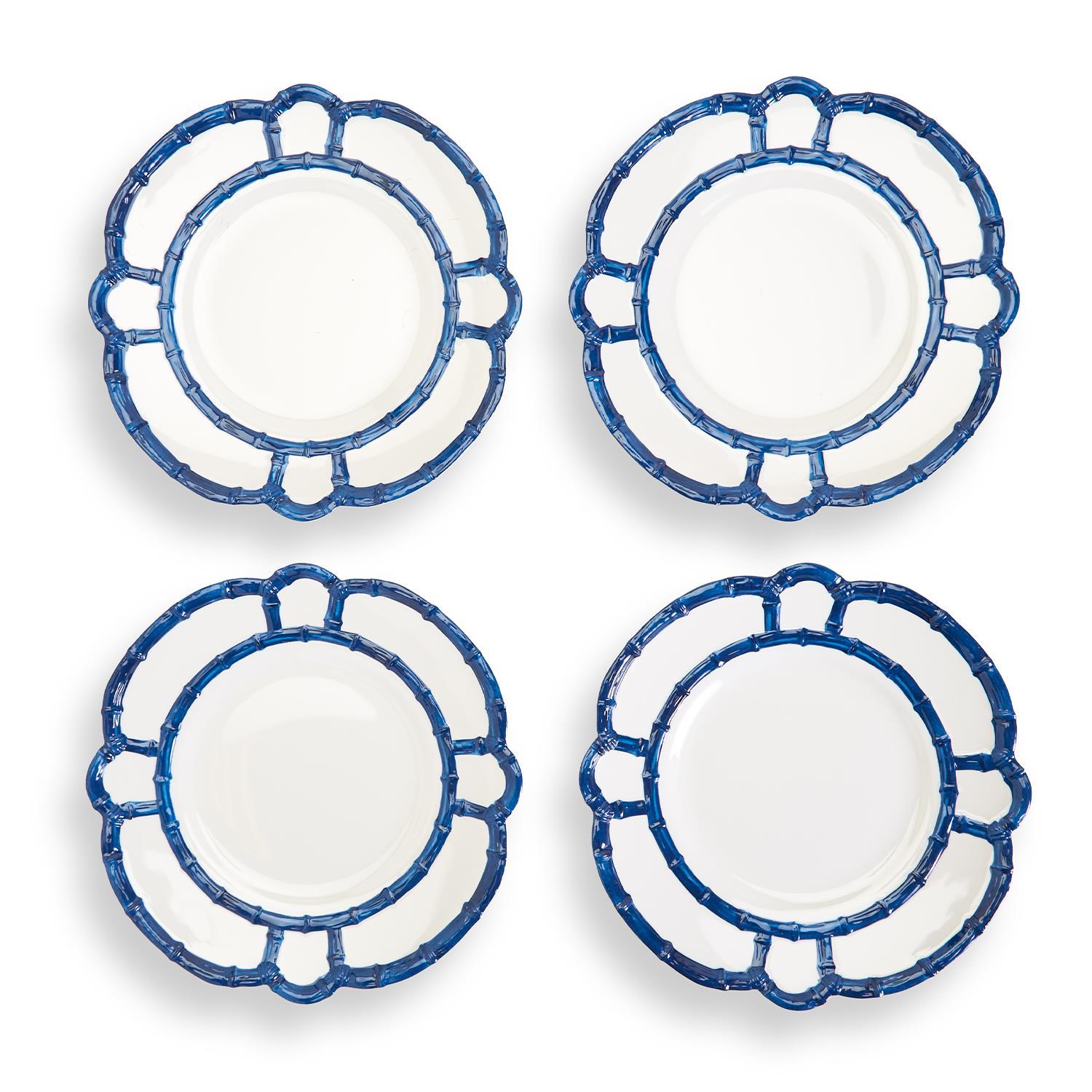 Blue Bamboo Dinner Plate - Melamine S/4