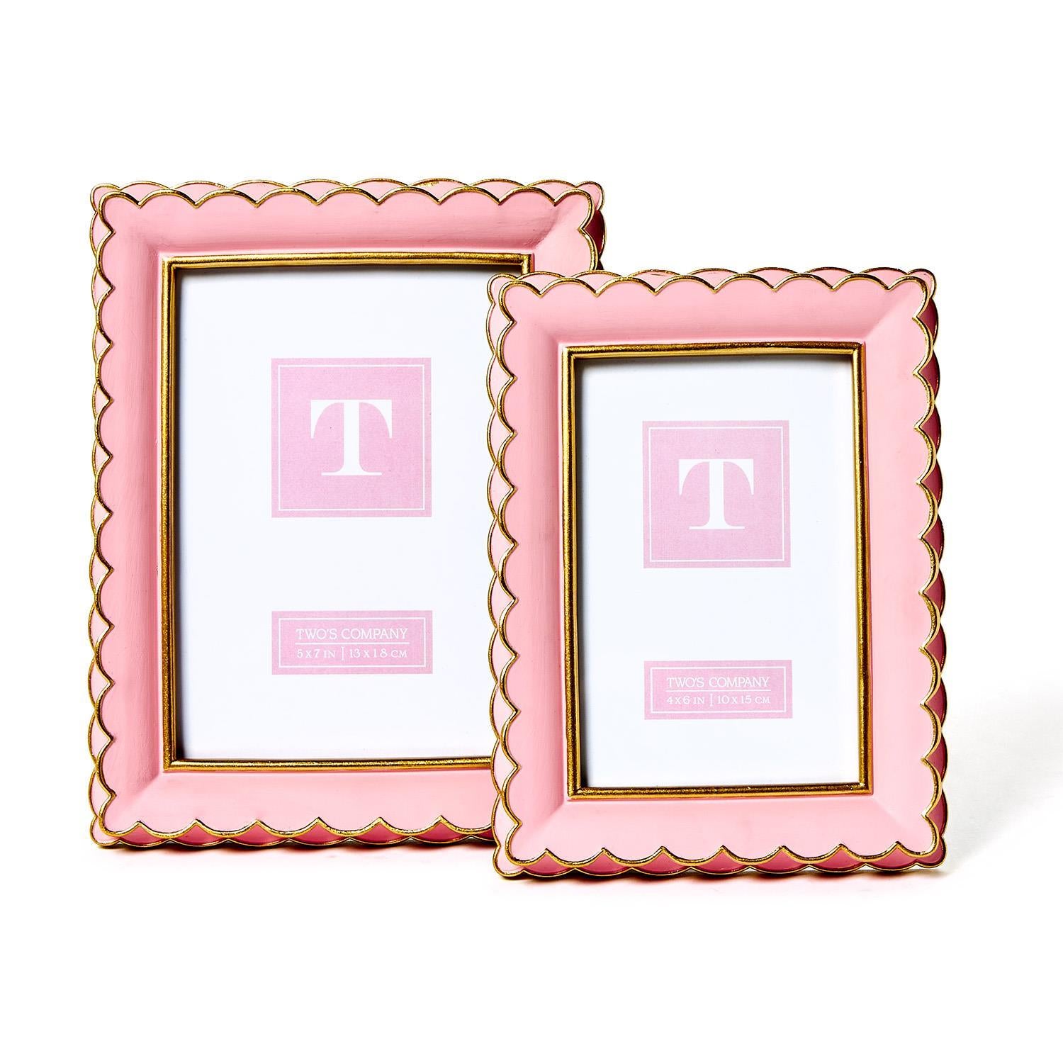 Pink Scalloped Frame (with art pictured)