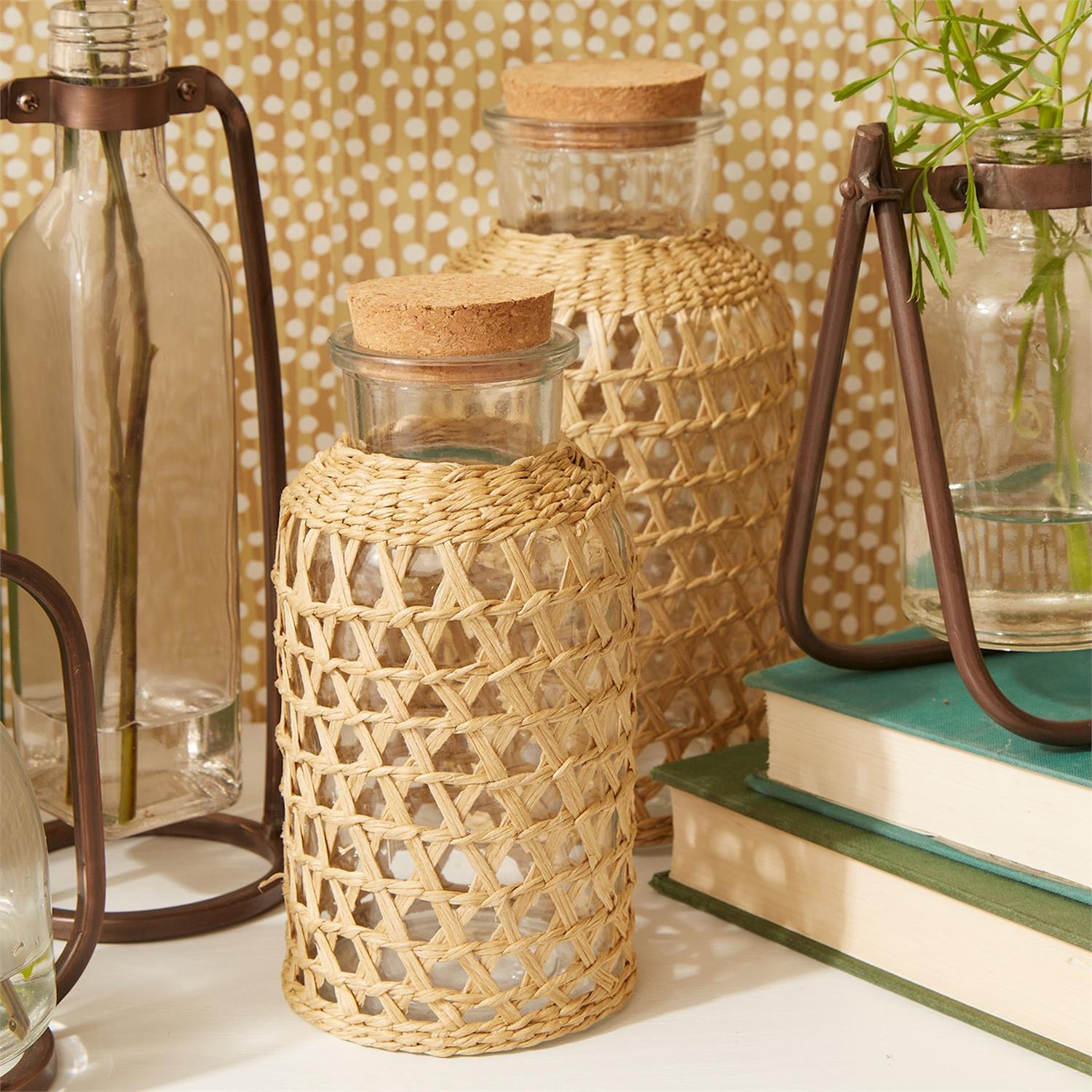 Natural Lattice Wrapped Jars, s/3