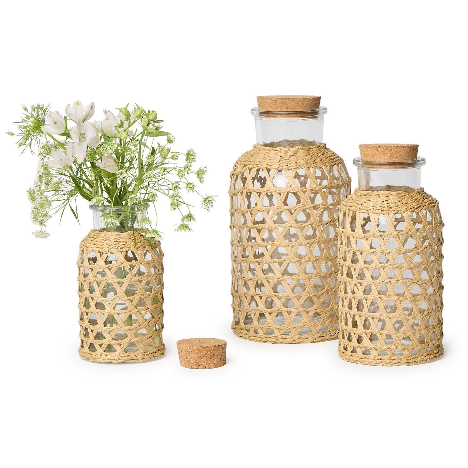 Natural Lattice Wrapped Jars, s/3