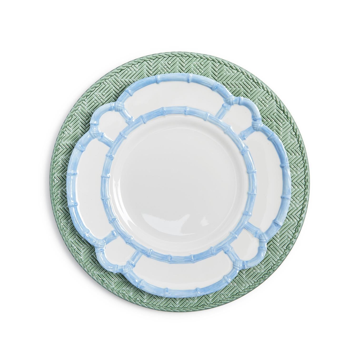 Rattan-Style Charger Plate, s/4