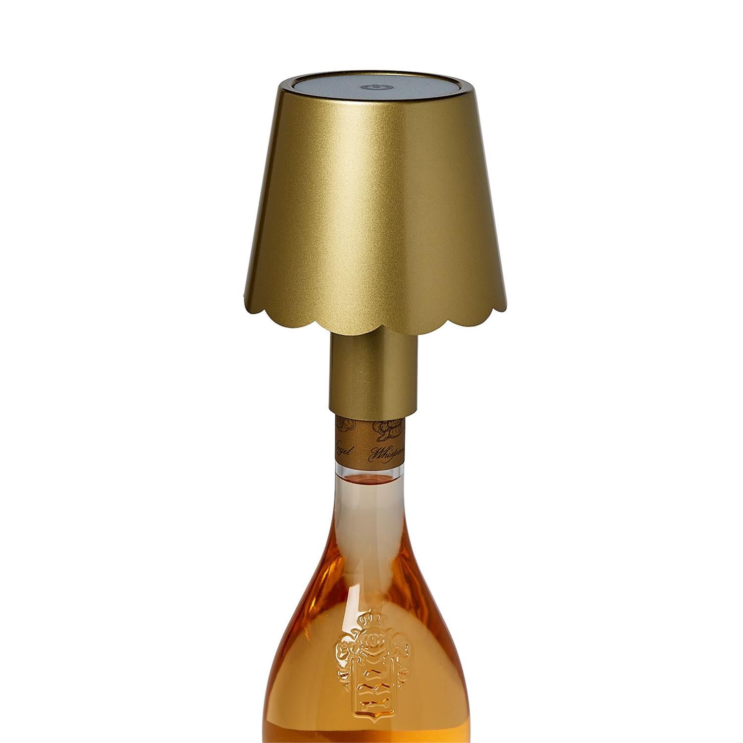 LED Gold Lampshade with Bottle Stopper