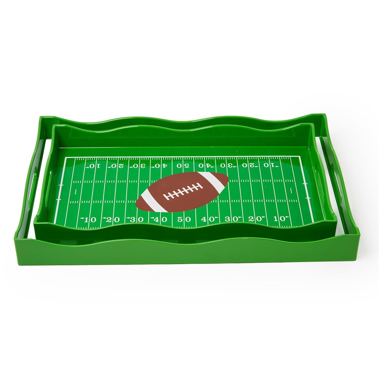 Game Day Handled Serving Trays, s/2