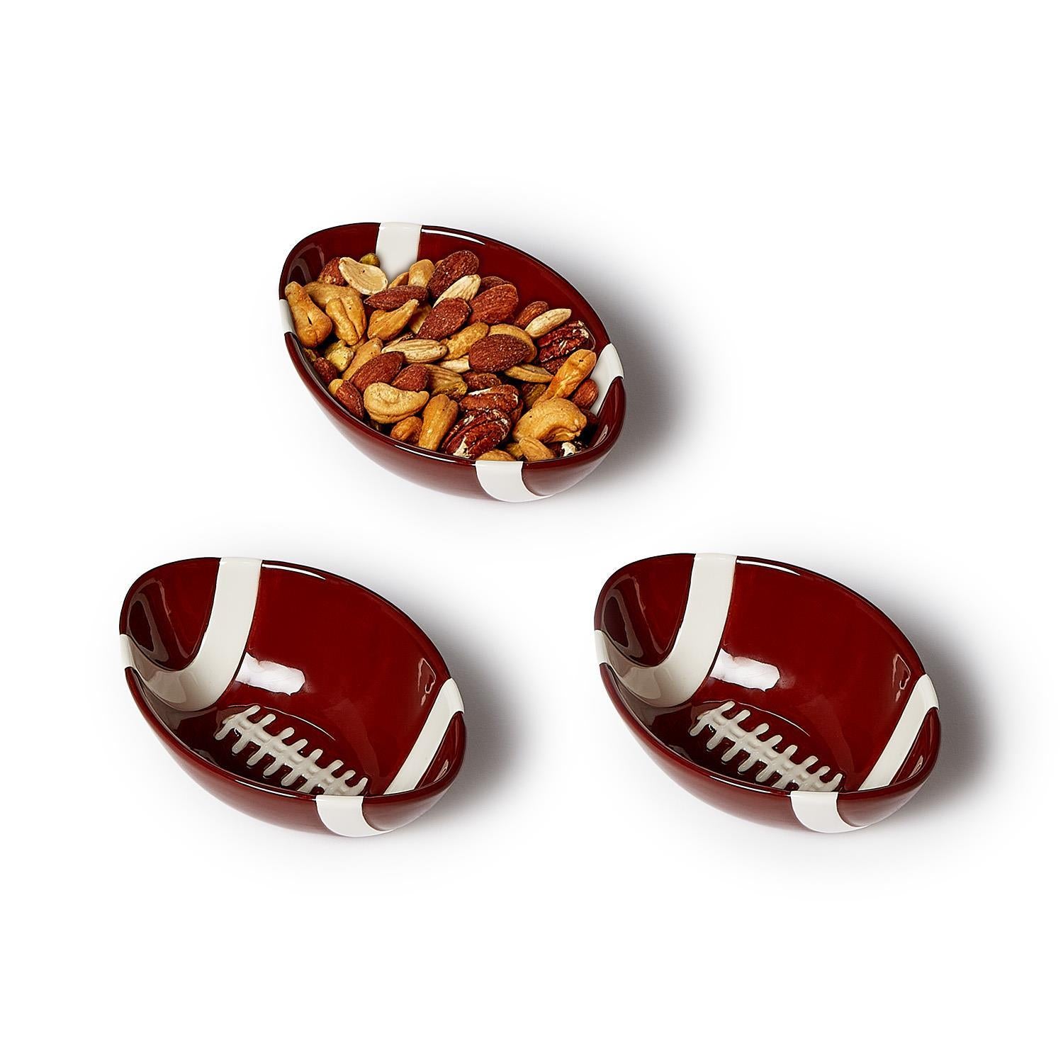 Football Tidbit Bowls, s/3