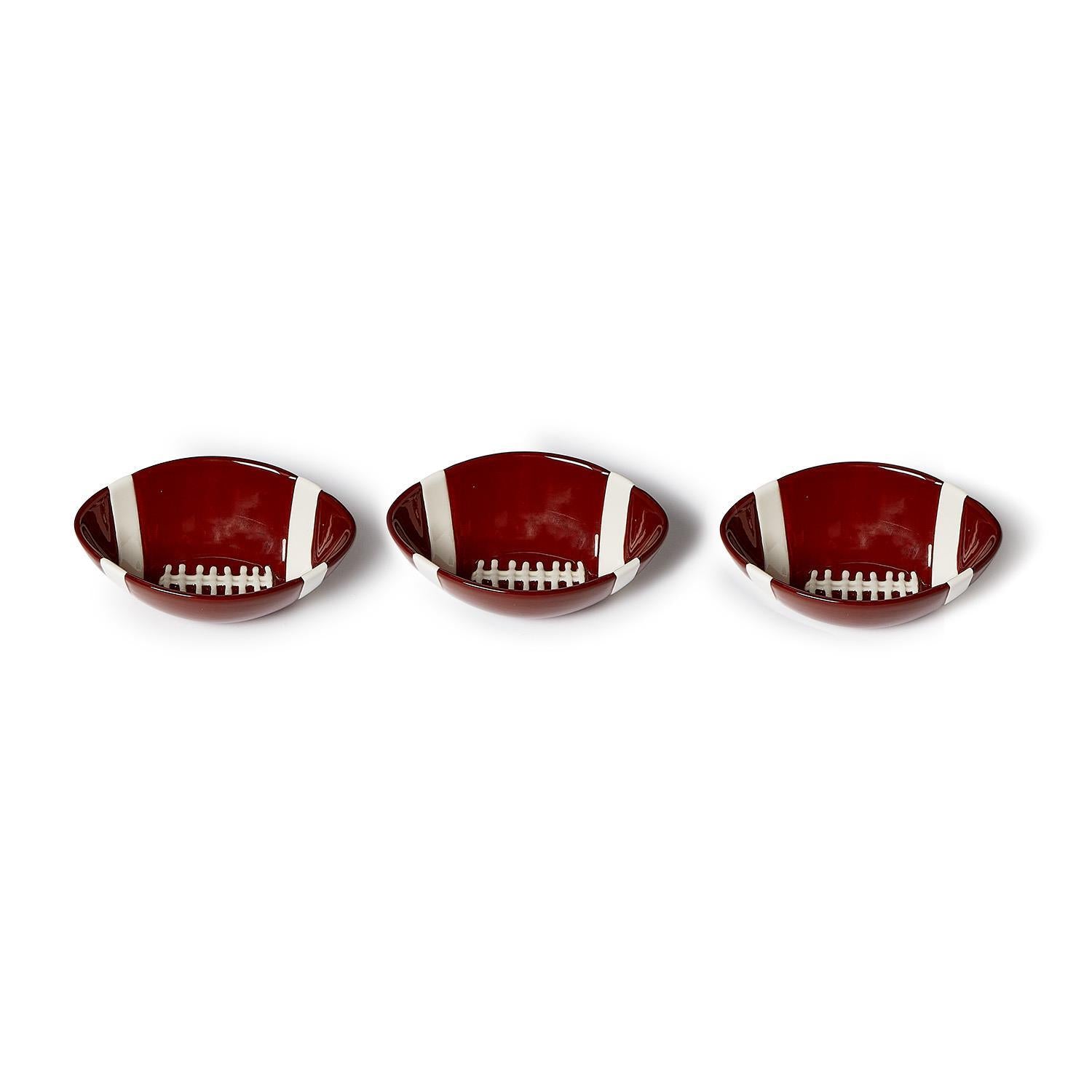 Football Tidbit Bowls, s/3
