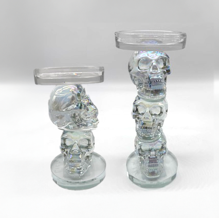 CRYSTAL SKELETON CANDLE HOLDER
