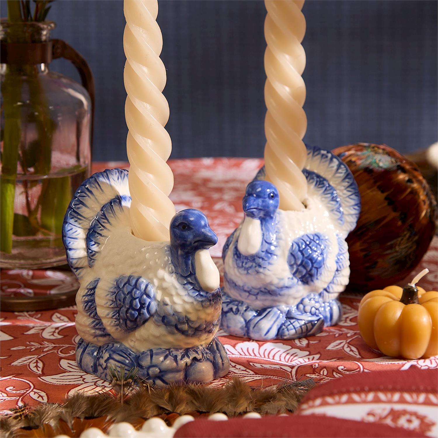 Turkey Candleholders, s/2