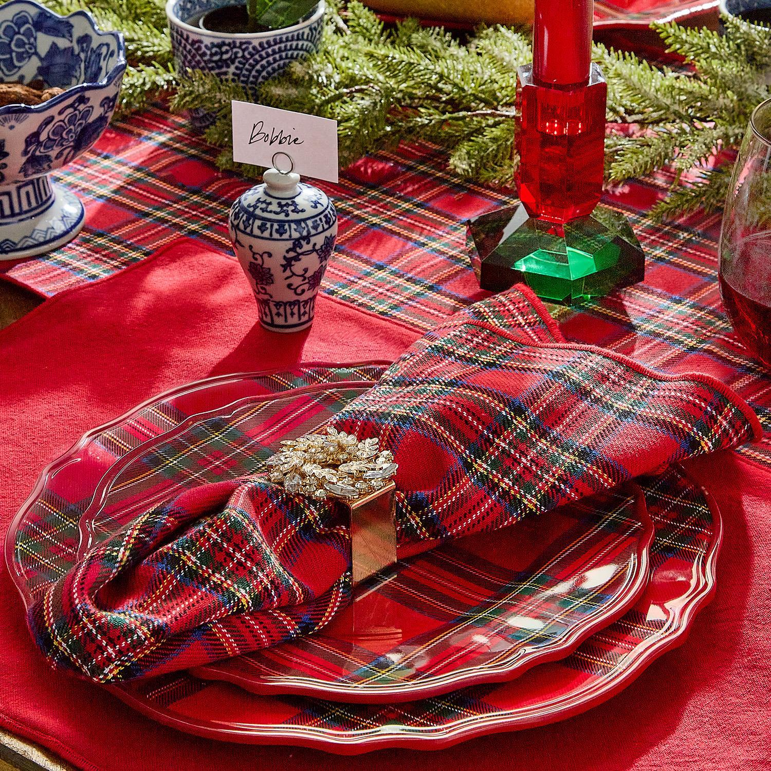 Tartan Traditions Dinner Plates, s/4