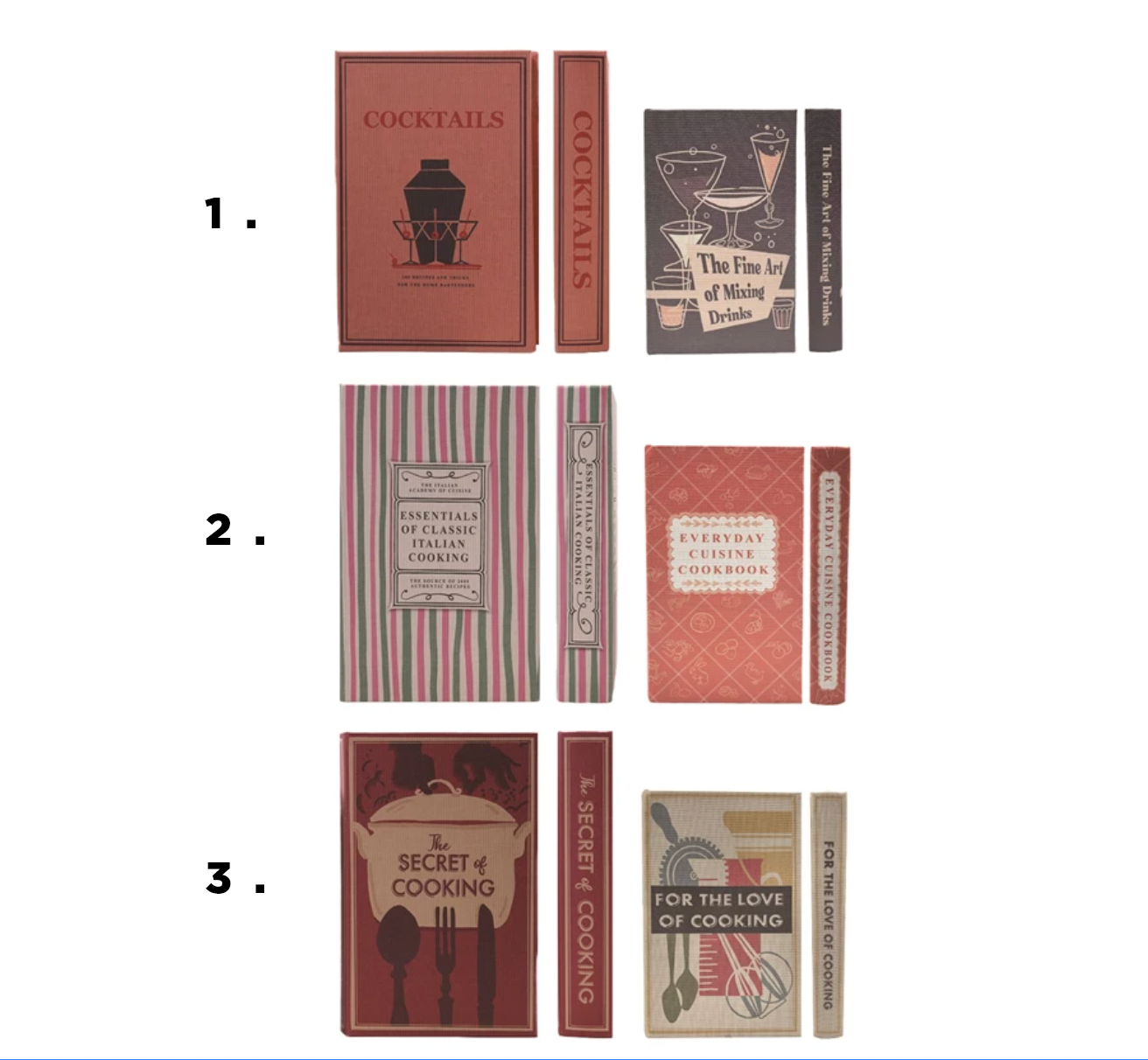 Linen-Covered Book Storage Boxes (Reds) – Set of 2